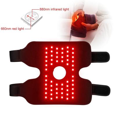 China 9 X 4.7inch DGYAO Led Infrared Therapy 2 in 1 Knee Elbow Pain Relief Wrap Pad for Joint Elbow Arthritis Injury Near Red Light Infrared Therapy for sale