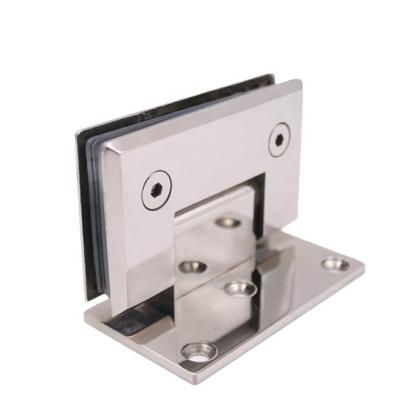 China Modern Hydraulic Stainless Steel 90 Degree Shower Hinge Bathroom Flange Shower Enclosure Door Hinge for sale