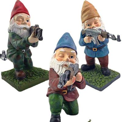 China Europe Resin CS Game Gnome Custom Soldier Figurine Garden Decor for sale