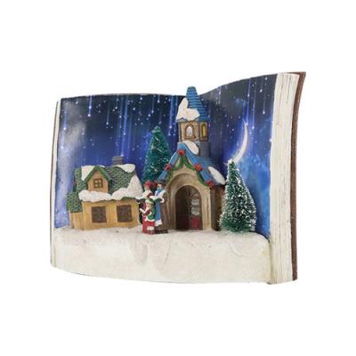 China Europe Custom Resin Crafts Christmas Decoration Suppliers Christmas Book For Gifts for sale