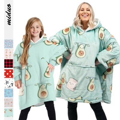 China wholesale custom winter kids fleece TV anti-wrinkle anti-wrinkle cover adult wearable hoodie anti-wrinkle drop plus size hoodie cover for sale