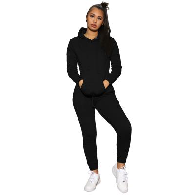 China 2021 New Winter Anti-Static Anti-Static Fashion Women Men Solid Sportswear Sweatsuit Set And Hooded Two Pieces Sport Set for sale