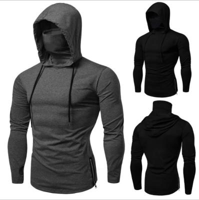 China 2021 Autumn And Winter Breathable Fashion Sweater Casual Men's Hooded Style Slim Simple Dark Face Masked Men's Jacket Fitness Shirts for sale