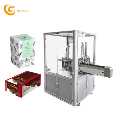 China Multifunctional CE Food Packaging Machine Small Box Cookies Chocolate Coffee Tea Box Cartoning Packing Machine for sale