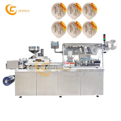 China Food Easy To Use Perfume Blister Packing Machine Single Dose Square Cosmetic Olive Oil Blister Liquid Packaging Machine for sale