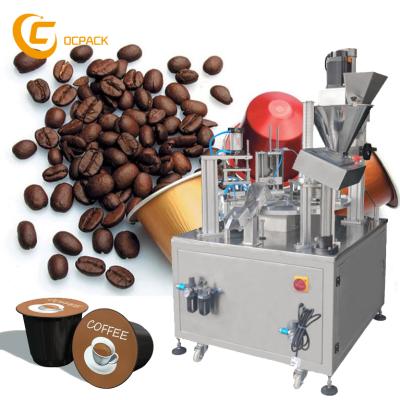 China Automatic Coffee Rotary Capsule Food Pod Small Scale Instant Coffee Filling Sealing Machine for sale