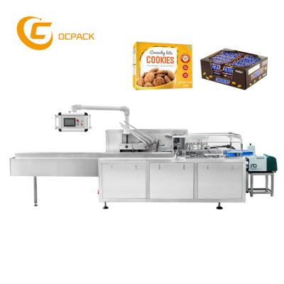 China Food Sealing Continuous Automatic Cookie Paper Sweet Box Packing Machine for sale