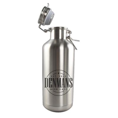 China Double Wall Stainless Steel Printed 1 Liter Recyclable Vacuum Insulated Water Bottle With Flip Top Cap For Wholesale for sale