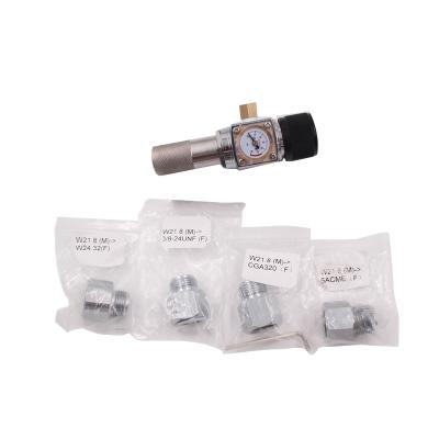 China Aluminum Alloy Home Brew Mini Soda 60psi Beer CO2 Gas Regulator for sale