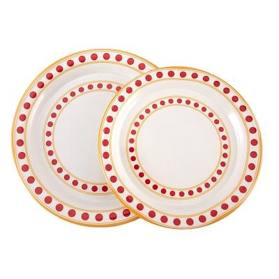 China Sustainable High Quality Design Plates And Nordic Style Custom Plates Round Polished Melamine Plate for sale