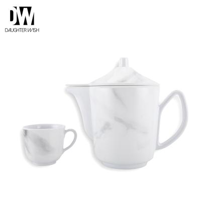 China Viable Factory Wholesale High Quality Unbreakable Melamine Coffee Mug Set Acrylic Kettle for sale