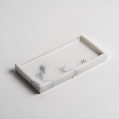 China Serving Function Tray, Toilet Cistern Storage Tray, Bathroom Tray Marble Pattern Resin Tray, for sale