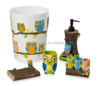 China Sustainable High Quality Poly Resin Accessory Set For Bathroom for sale