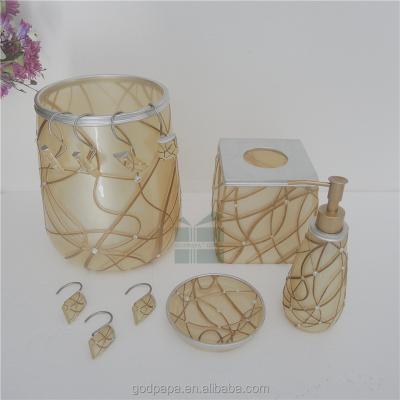 China Sustainable Supplier Bath Bamboo Bathroom Set , Wooden Bathroom Accessory for sale