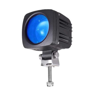 China Factory Price 10-80V Aluminum Diecast Housing Red Zone Warn Orklift Light Safety Cover Glass fHard Blue Light for sale