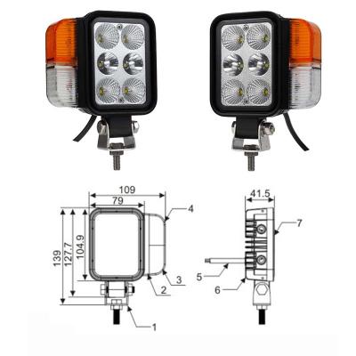 China XINRUILAI Aluminum Die-Cast Housing Forklift Light High Quality Safety Light Aluminum Die-cast Housing Forklift Led Light for sale