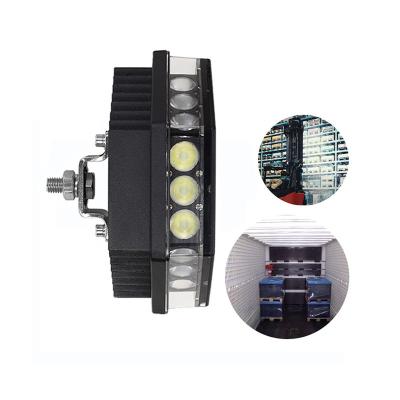 China Aluminum Die Cast Housing High Quality DC 10-80V Forklift Hazard Light 9pcs*3W Aluminum Die Cast Housing Led Work Light Light for sale