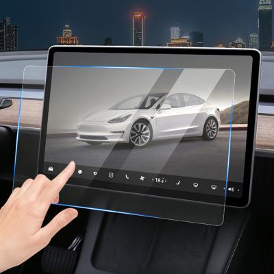 China Control Touch Screen Car Navigation High Touch HD Tempered Glass Center Clear Center Clear Protector For Tesla Model 3 Y Model 15