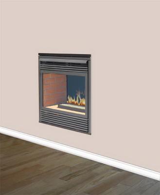 China Indoor Customizable Modern Direct Gas Flue Indoor Fireplace for sale