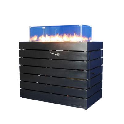 China Stocked Outdoor Backyard Rectangle Propane Heater Firepits Table Fire Pit for sale