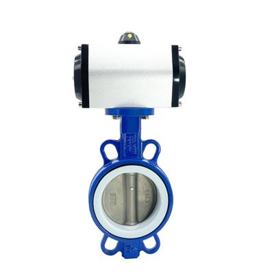 China Pneumatic Food or Chemical Industry Tetrafluor Butterfly Valve for Cast Iron SS304 Acid and Alkali Cut Resistant High Temperature Quick Release Valve for sale