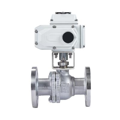 China General Flange Connection Electric Ball Valve Stainless Steel Body High Temperature Steam Control Valve for sale