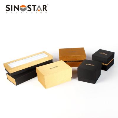 中国 Custom Logo Plastic Watch Box with Custom Package Qty PU With Texture Inside Material 販売のため