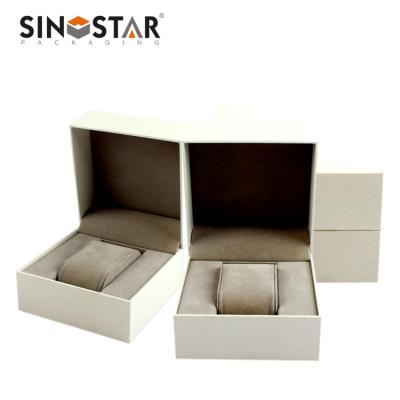 中国 Custom Logo Plastic Watch Box With PU Texture Inside Generic 販売のため