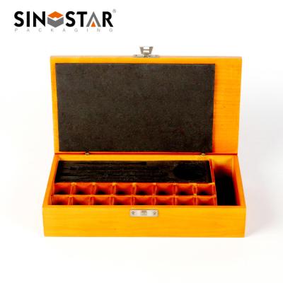 China Decorative Removable Tray Wooden Jewelry Box Customized Dimensions Handmade zu verkaufen