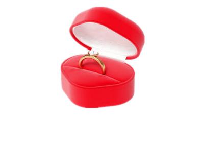 China Herz-Form-roter Ring-Halter-Kasten, schöne Schmuck-Geschenkboxen der hohen Qualität zu verkaufen