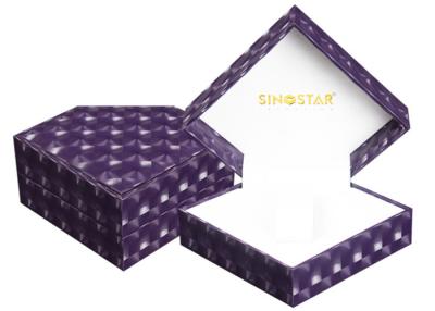 China Custom Luxury Handmade Single Watch Box Purple Durable Presentation Gift for sale