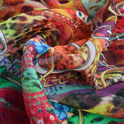 China 8mm Pure Silk Georgette Fabric Customization Digital Printed Fabric - Somali Dirac for sale