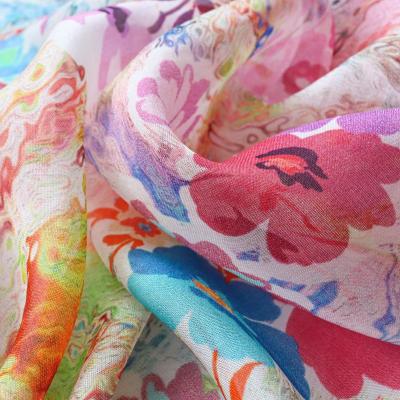 China Pure Silk Chiffon Fabric Customization Digital Print 5.5mm - Dirac Somali Silk Shiffon Ply for sale