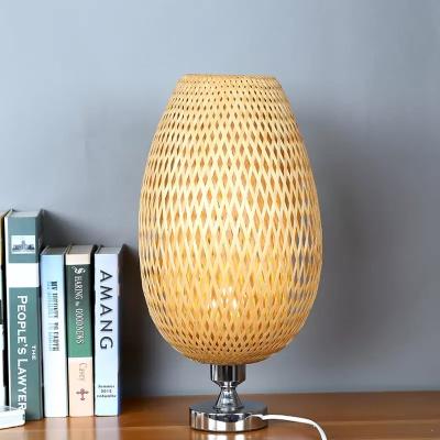 China Minimalist Decoration Art Rattan Table Lamp Creative Modern European Design Eye Protection for sale