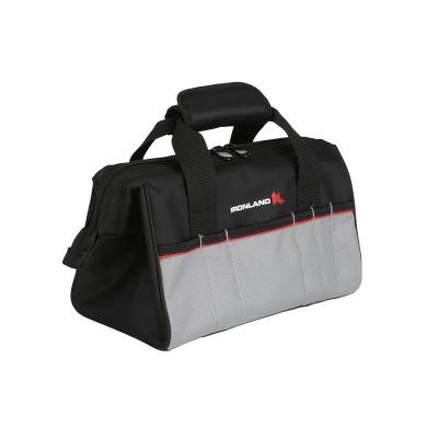 China Reinforced Sides 12 Inch Wide Mouth Contractor Polyester Tool Bag for sale