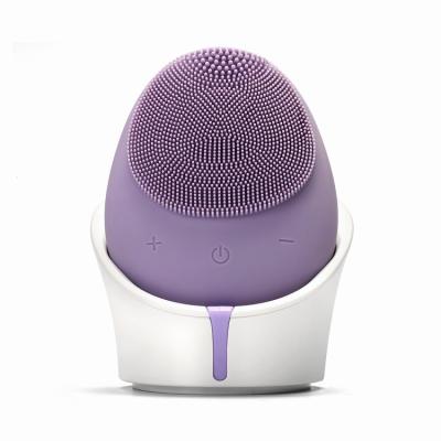 China Acne Treatment Factory Custom Design OEM Private Label Makeup Facial Brush Cleaner USB Skin Care Face Massager Brush Silicone Electric Facial Brush for sale