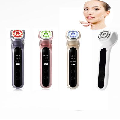 China Face Lift LED Photon Therapy Radio Frequency Beauty Machine EMS RF Face Lifting Face Massager for sale