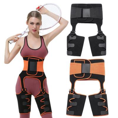 China 80% Neoprene + 20% Nylon Custom Logo Woman 3 in 1 Sweat Waist Trainer Belt Leg Shapers Belly Shapers Slim Butt Lifter Slim Thigh Trimmer for sale