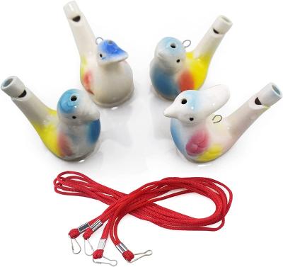 China Ceramic Water Bird Whistle Ceramic Toys With Cocking Rope For Kids for sale