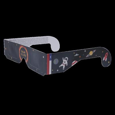 China Cardboard+PET 3D Glass Solar Eclipse Paper Safe Solar Viewing Glasses for sale