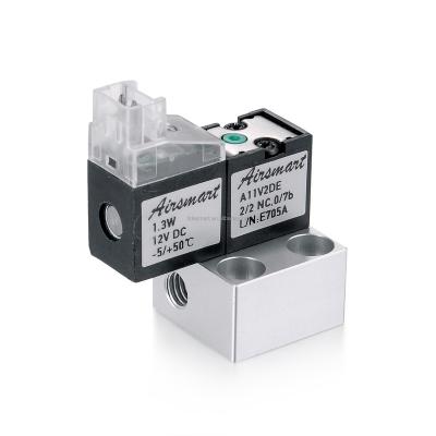 China A11V2DE mini solenoid valve 12v dc 2 position vacuum pump solenoid valve general high pressure plastic valve for sale