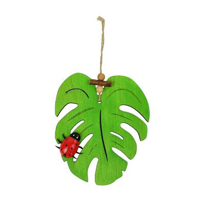 China Nordic Creative Bee Nursery Ladybird Greenery Decoration Central Statistical Institute Europe Style Wooden Wall Hanging for sale