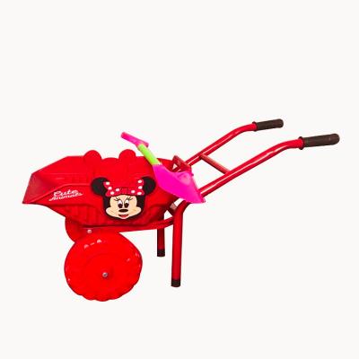 China Cute Trolley Cart Best Price Sand Wheelbarrow Gardening Tool Kit For nios de Para de carritos de carritos de caddy kids children mini toys for sale