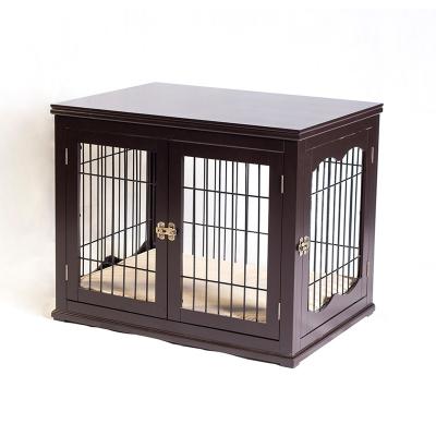 China Spacious Storage Decorate  Dog Crates Cages Kennel End Table Pet Bed Stainless Large Dog House for sale