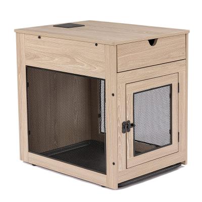 China Spacious Storage Storage Drawer Large Dog Crate Wireless Charging Indoor Cheap Dog House for sale