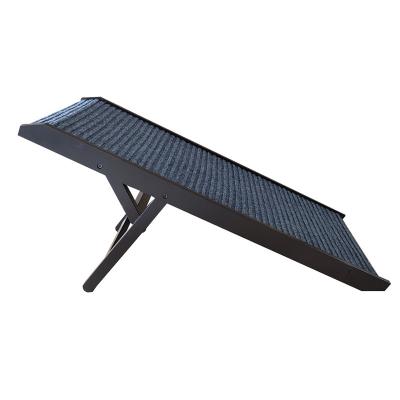 China Folding Customized Wooden Folding Portable Cat Dog Ramp Non-slip Adjustable Height Pet Ramp for sale