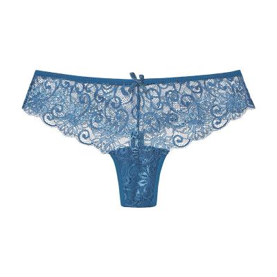 China Beautiful And Sexy Underwear Waist Lace Edge Underpant Antibacterial Ice Slik Laser Cut Panties for sale