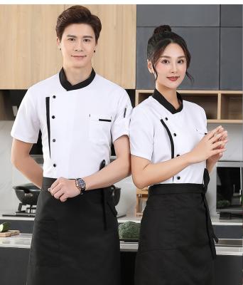 China Eco-friendly Customized Unisex Customized Chef Coat Uniform Restaurant Logo Chef Jacket Hotel Kitchen for sale