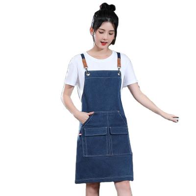 China Eco-friendly Good Quality Pure Cotton Made Logo High Quality Custom Cleaning Kitchen Apron for sale