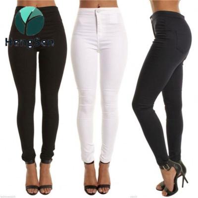 China Waterproof With Hole And Ripped Waist Womens Jeans Breathable Hot Sale Pants High for sale